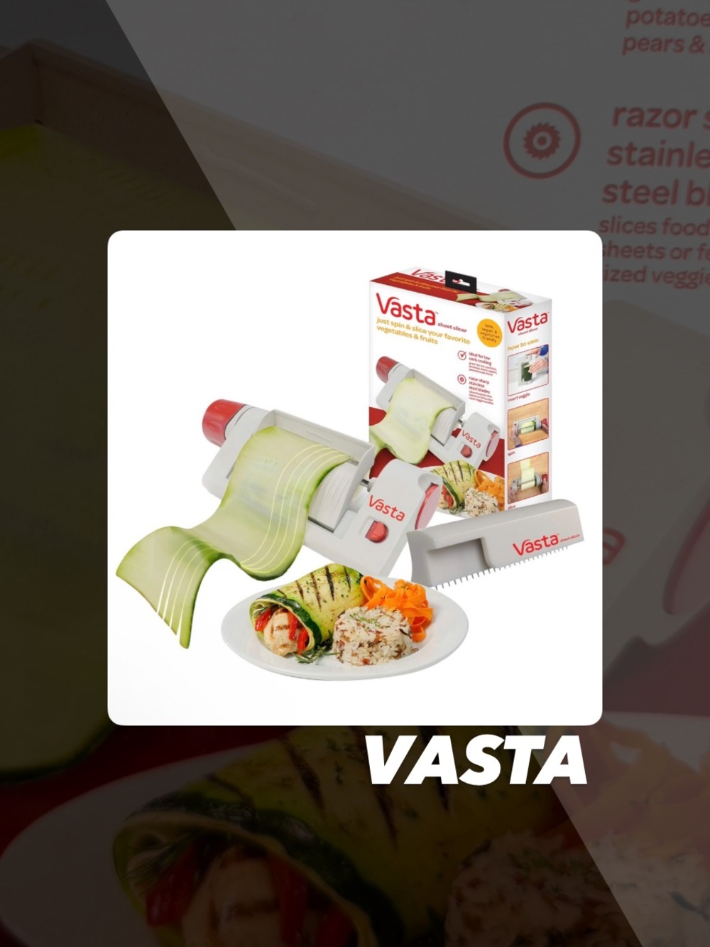 NIB Vasta Veggie & Fruit Sheet Slicer